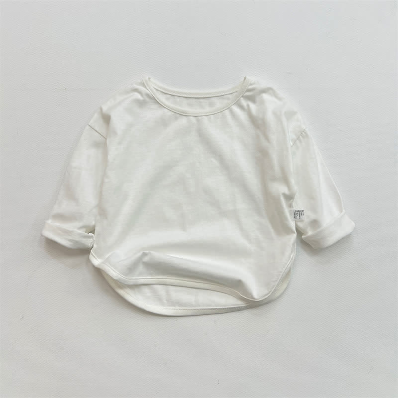 幼児用ゆったり無地ベースレイヤーTシャツ - 白 - 8歳 - image 11