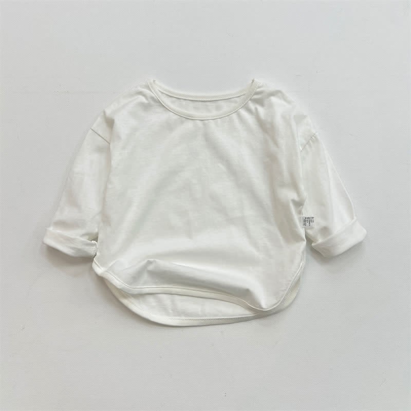 幼児用ゆったり無地ベースレイヤーTシャツ - 白 - 8歳 - image 11