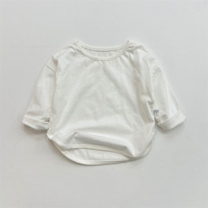 幼児用ゆったり無地ベースレイヤーTシャツ - 白 - 8歳 - image 11
