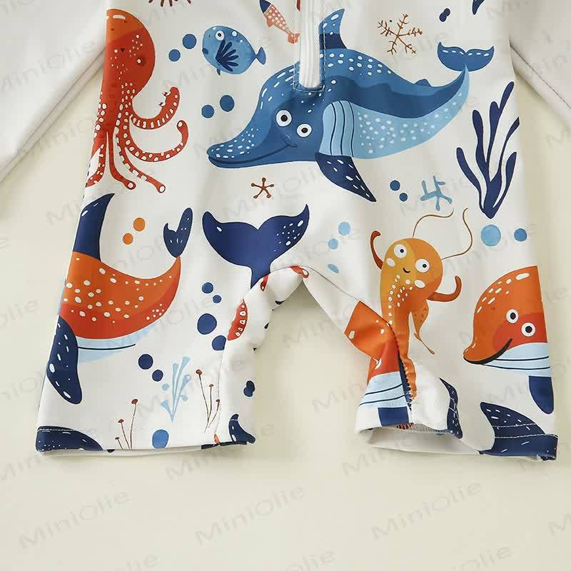 赤ちゃん用幼児男の子用恐竜サメ水着（帽子付き） - image 10