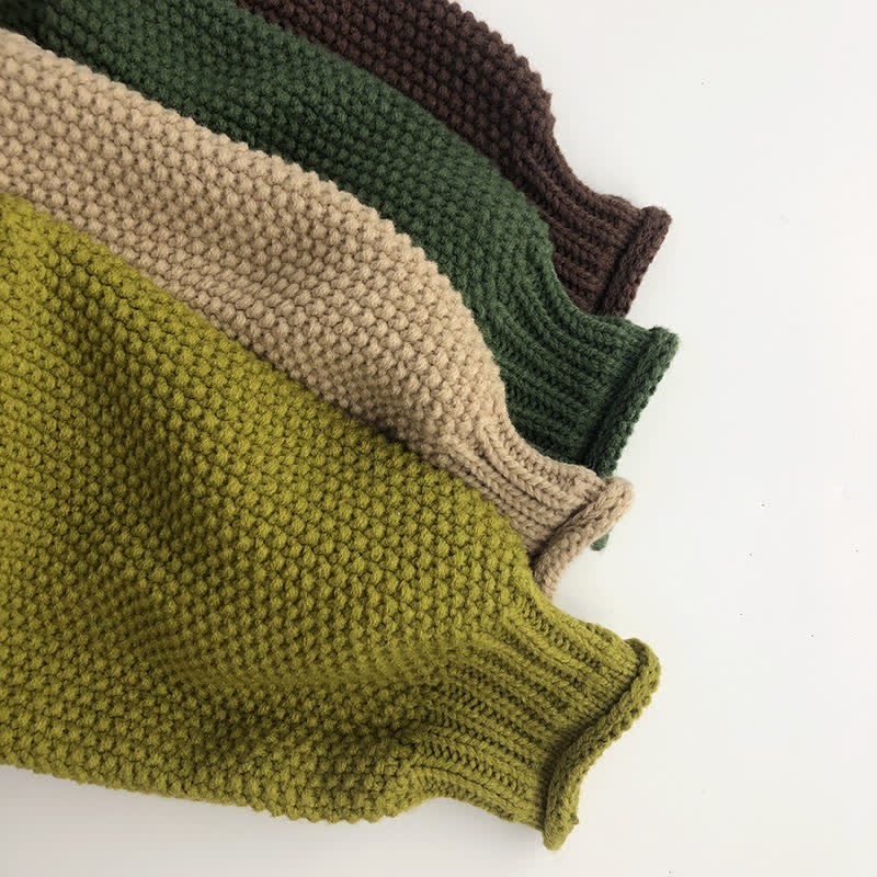 幼児男の子用レトロタートルネックセーター - image 10