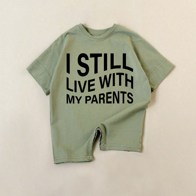 I STILL LIVE WITH MY PARENTS　ベビーグリーンのロンパース - 緑 - 18～24ヶ月 - image 1