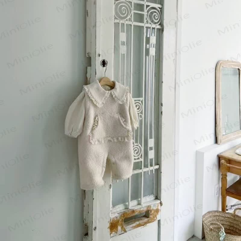 ベビーガールズフリースレースオーバーオール - image 4