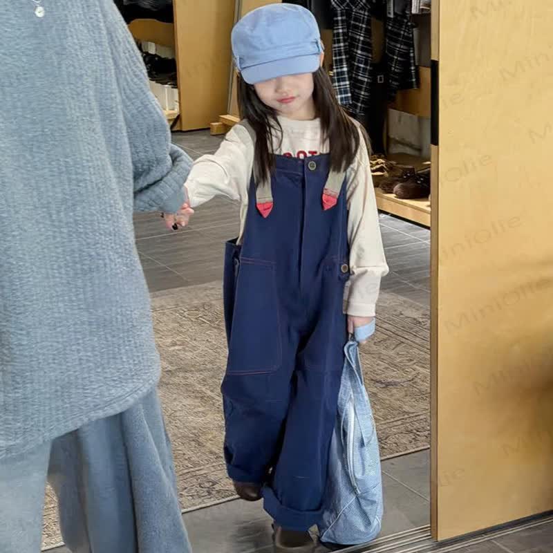 ベビー幼児女の子用無地オーバーオール - image 6