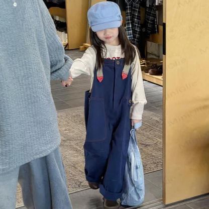 ベビー幼児女の子用無地オーバーオール - image 6