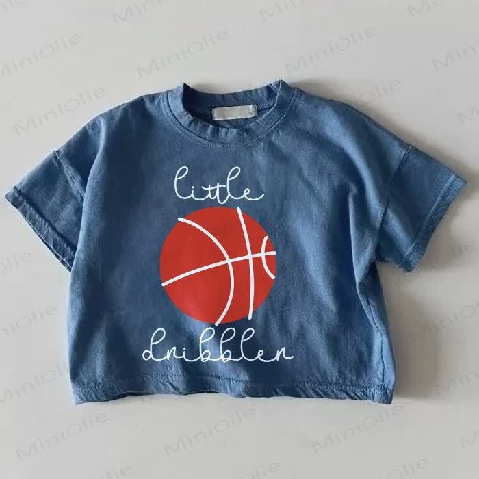 LITTLE DRIBBLERベビーバスケットボール ブルーTシャツ - 青 - 18～24ヶ月 - image 1