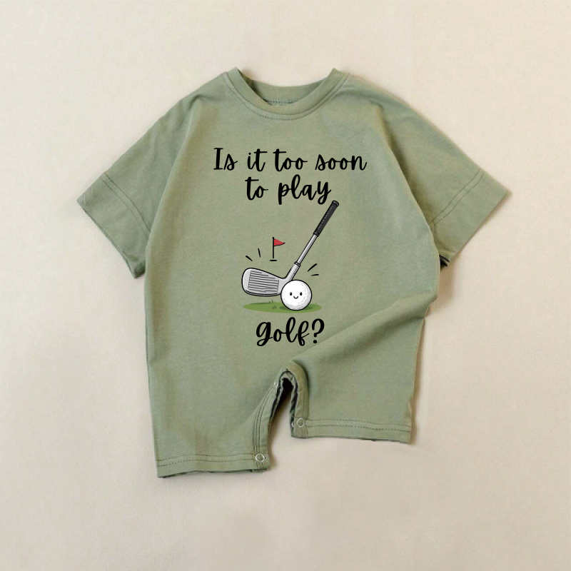 IA IT TOO AOON TO PLAY GOLF?ベビーグリーンロンパース - 緑 - 18～24ヶ月 - image 1