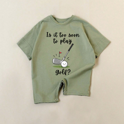 IA IT TOO AOON TO PLAY GOLF?ベビーグリーンロンパース - 緑 - 18～24ヶ月 - image 1