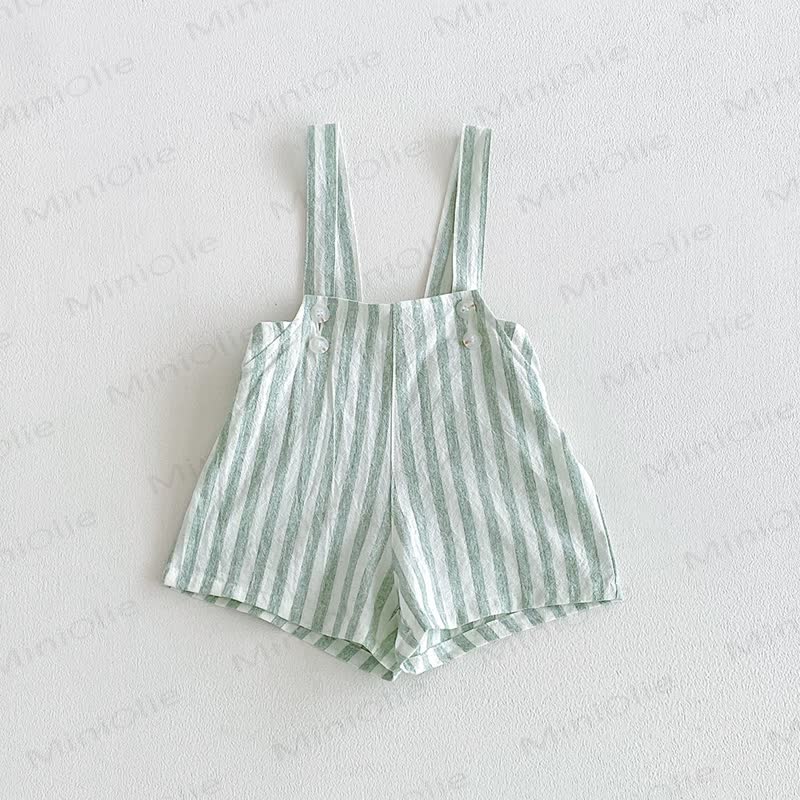 幼児男の子用ヴィンテージチェック柄オーバーオール - 緑 - 4～5歳 - image 5