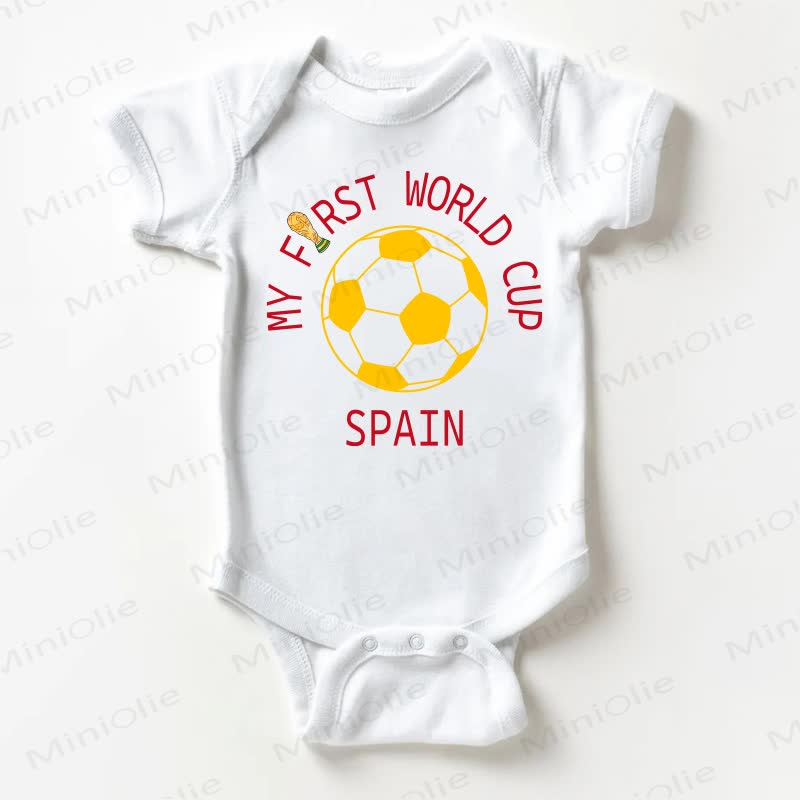 MY FIRST WORLD CUPスペイン ベビーボーイズ ホワイトボディスーツ - 白 - 18～24ヶ月 - image 1