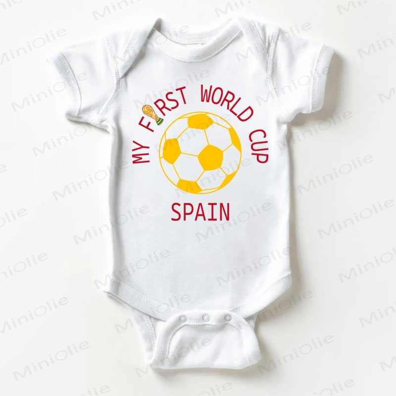 MY FIRST WORLD CUPスペイン ベビーボーイズ ホワイトボディスーツ - 白 - 18～24ヶ月 - image 1