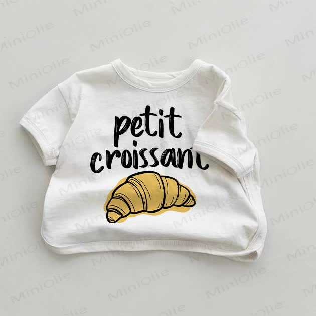 プチCROISSANTベビーホワイトTシャツ - 白 - 18～24ヶ月 - image 1