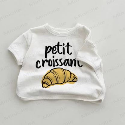 プチCROISSANTベビーホワイトTシャツ - 白 - 18～24ヶ月 - image 1