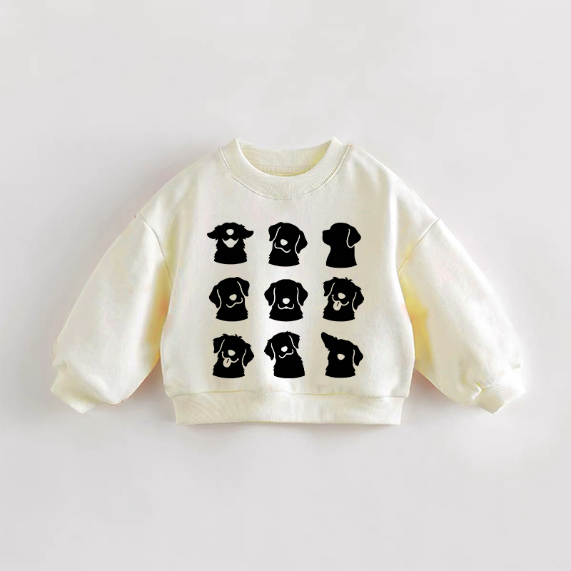 ベビー・幼児用犬柄クリームスウェットシャツ - クリーム - 3～5歳 - image 1