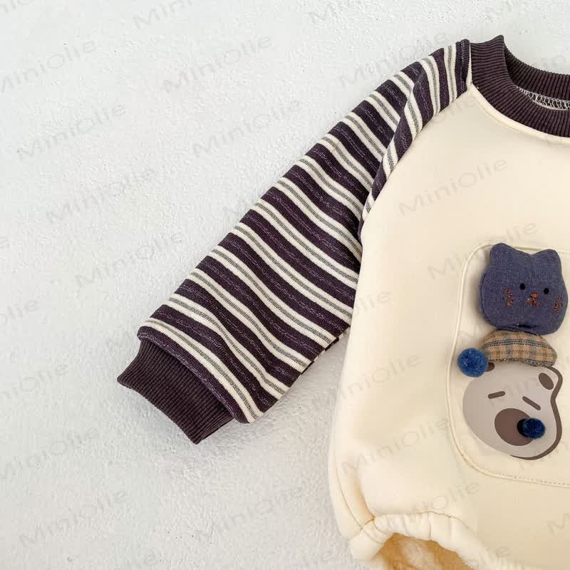 ベビーストライプスリーブカートゥーンボディスーツ - image 9