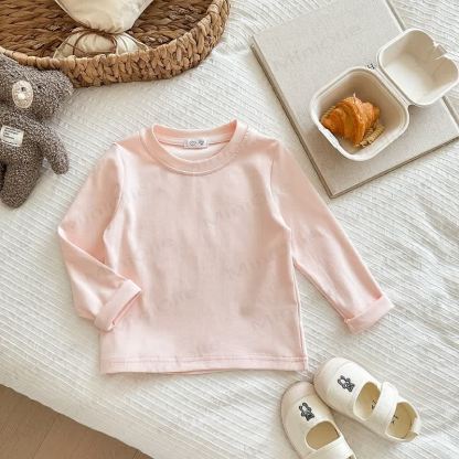 キッズ用無地ベースレイヤーソフトTシャツ - ピンク - 12歳 - image 16