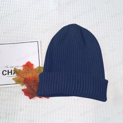 ベビー用無地シンプルニットビーニー - 海軍 - 12～24ヶ月 - image 12