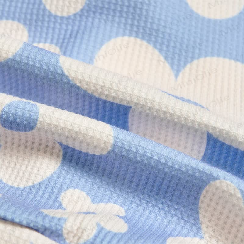 ベビー幼児用フローラルブルーワッフル2ピースセット - image 6