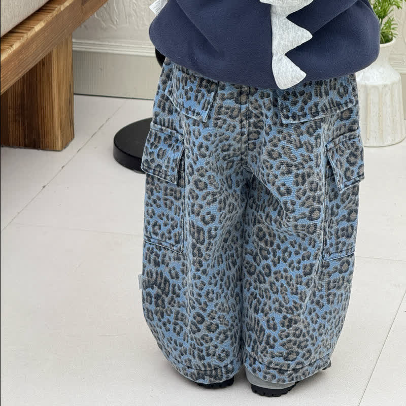 ベビー幼児用恐竜トップスまたはヒョウ柄ワークパンツ - image 4