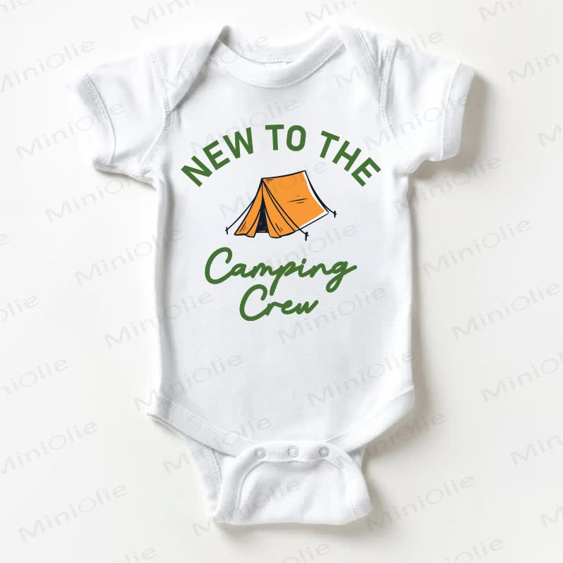 NEW TO THE CAMPING CREW！ベビー用ホワイトボディスーツ - 白 - 18～24ヶ月 - image 1