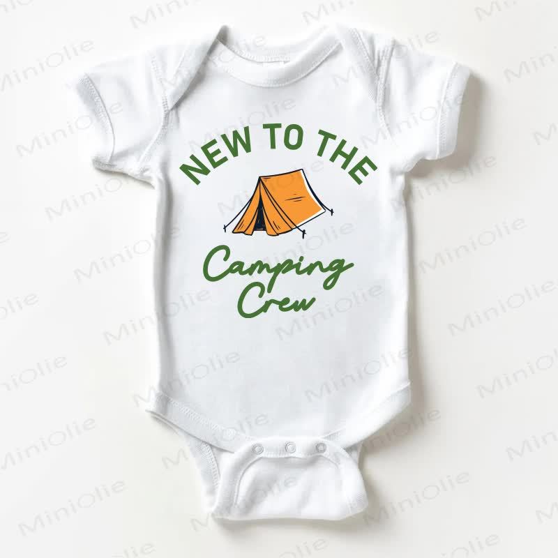 NEW TO THE CAMPING CREW！ベビー用ホワイトボディスーツ - 白 - 18～24ヶ月 - image 1
