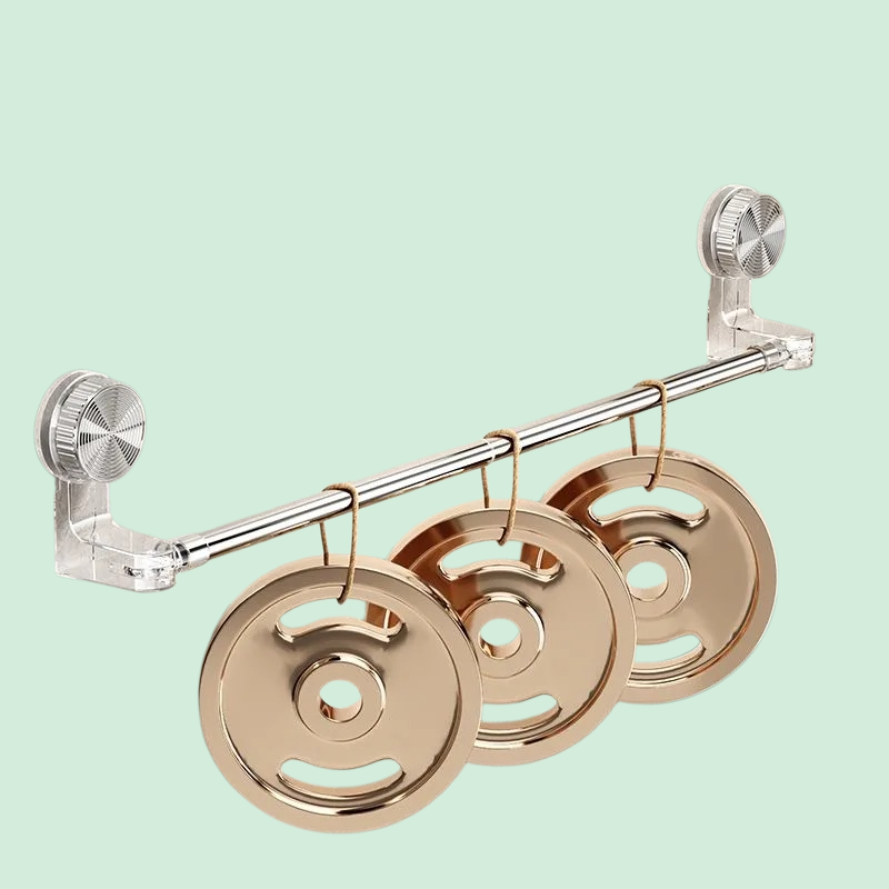 벽면 화장실 다용도 이동식 신축성 두꺼운 수건 수납 선반 빨판 펀치 프리 수건걸이