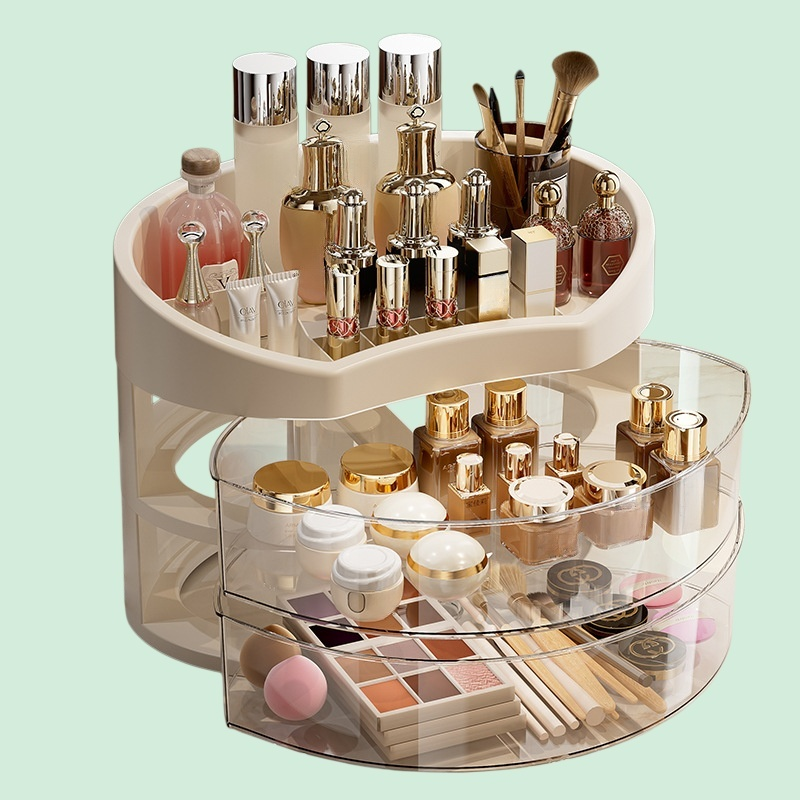 테이블정리선반 대용량 가정용 스킨케어 수납함 립스틱 방진 화장품선반 테이블정리선반