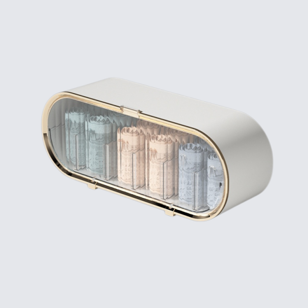 シームレスな壁掛け下着収納ボックス