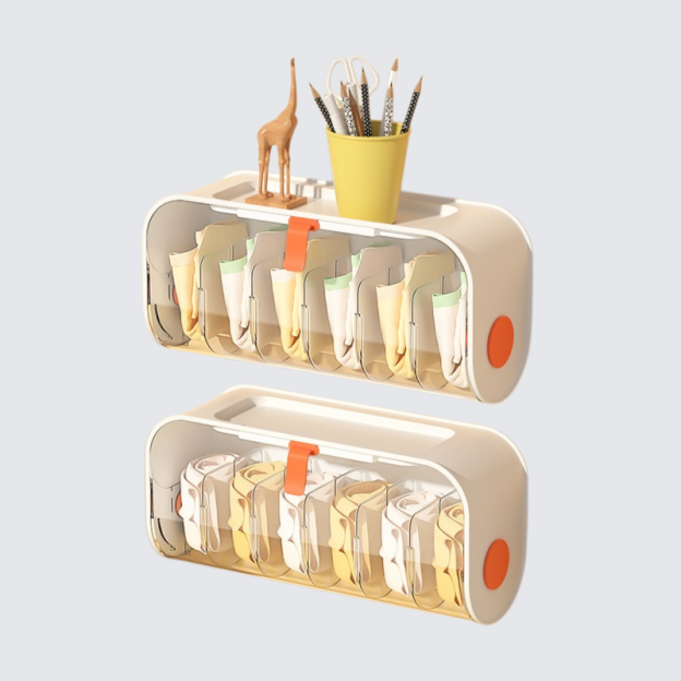 シームレスな壁掛け下着収納ボックス