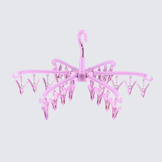 8クリップ折りたたみハンガー