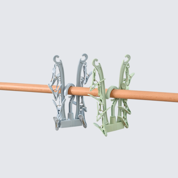 8クリップ折りたたみハンガー