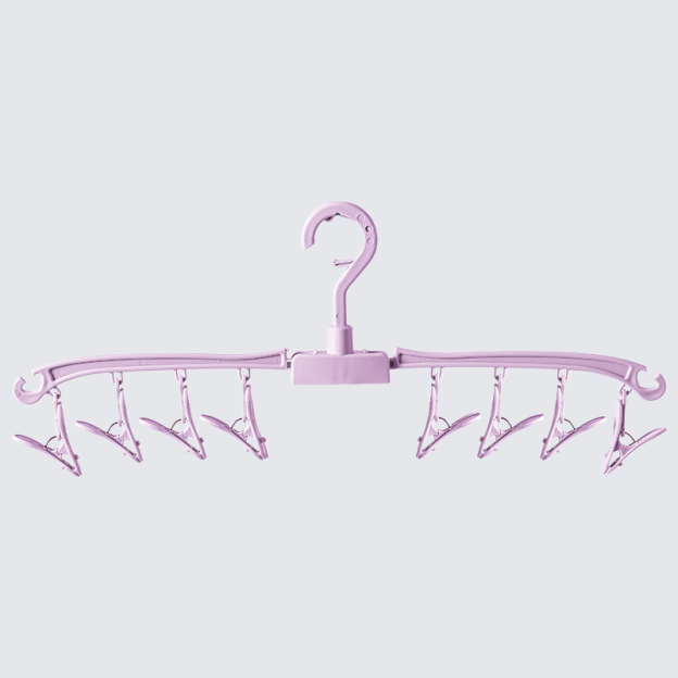 8クリップ折りたたみハンガー