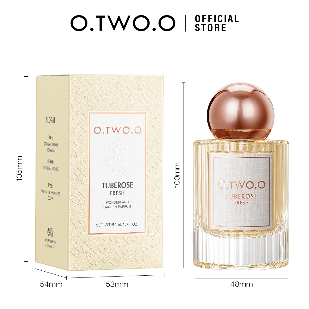 Perfume Long Lasting 12H Floral Orange blossom Jasmine Vanilla Musk Accord Cedar 50ML-O.TWO.O PH