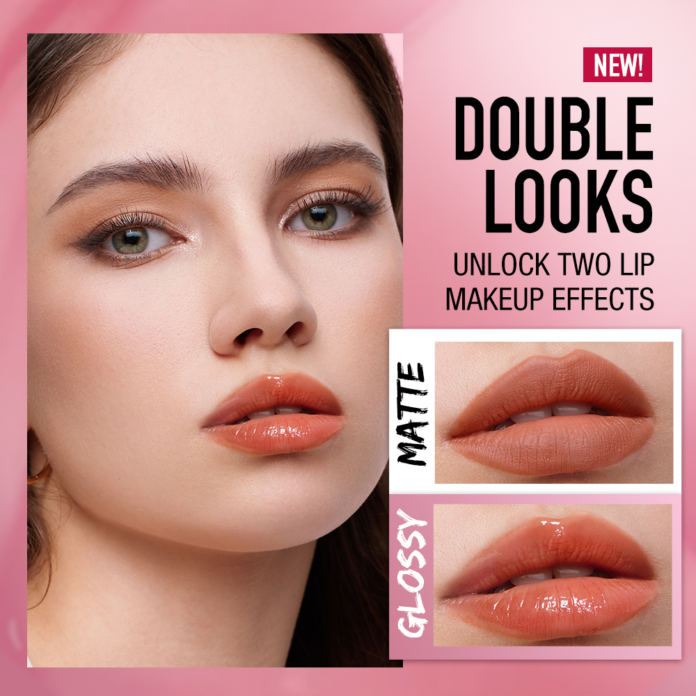 Lip & Eye Makeup Set 3pcs Watery Lip Gloss+ Waterproof Matte Lipstick +Mascara Volumizing Long-lasting-O.TWO.O PH