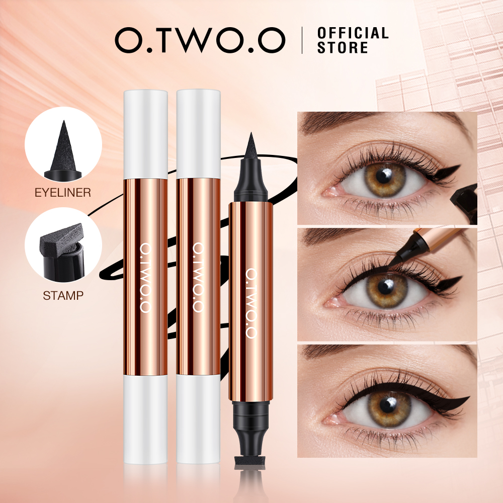 Cat-Eye Stamp Wing Black 2 In 1 Liquid Miraculous Eye Liner Pencil-O.TWO.O PH