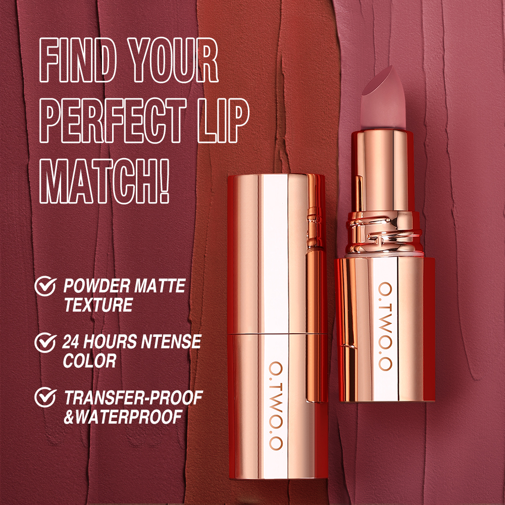 Lip & Eye Makeup Set 3pcs Watery Lip Gloss+ Waterproof Matte Lipstick +Mascara Volumizing Long-lasting-O.TWO.O PH