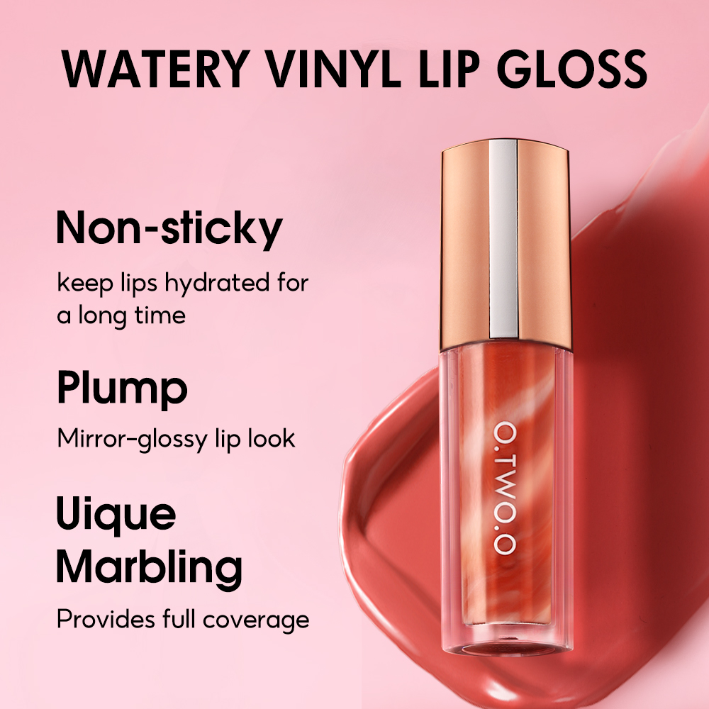 Lip & Eye Makeup Set 3pcs Watery Lip Gloss+ Waterproof Matte Lipstick +Mascara Volumizing Long-lasting-O.TWO.O PH