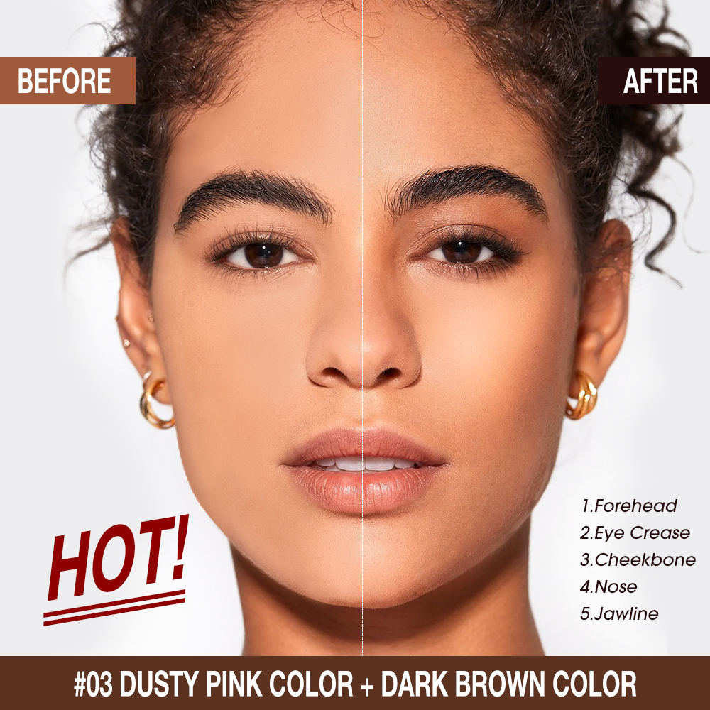 Highlighter Makeup Shadow Contour Stick Double Head For Brighten Face Cosmetics-O.TWO.O PH