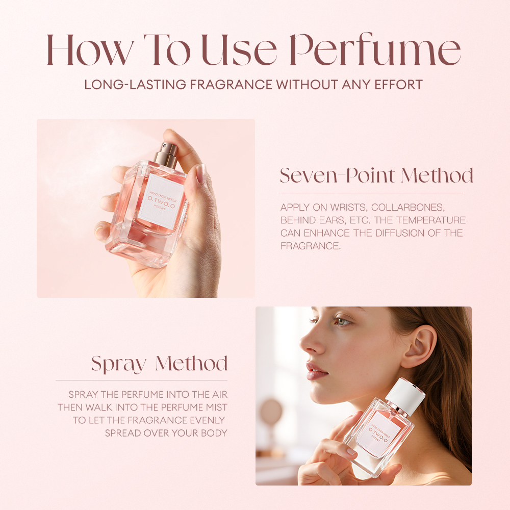 Perfume Long Lasting 12H Fragrance Peach Flowers Woody For Women 50ML-O.TWO.O PH