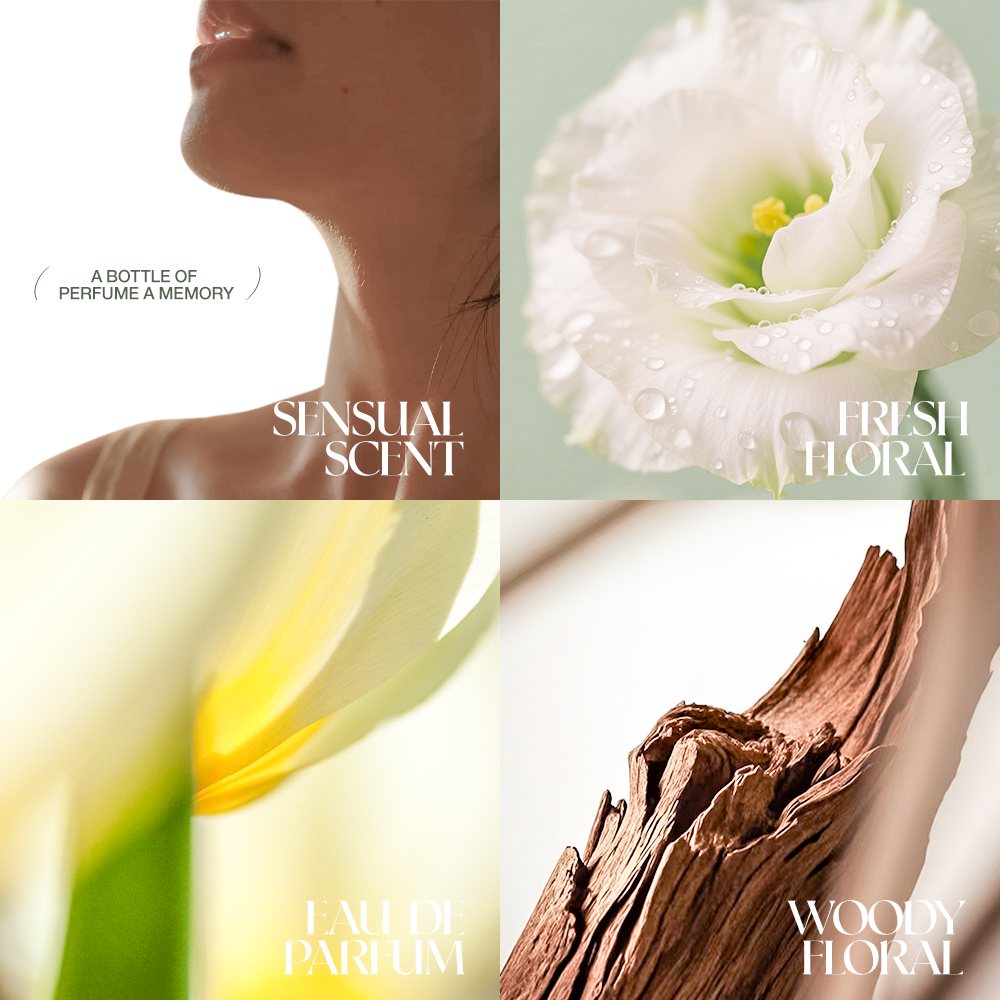 Perfume Long Lasting 12H Woody floral Citrus Peach Tuberose Jasmine Sandalwood 50ML-O.TWO.O PH