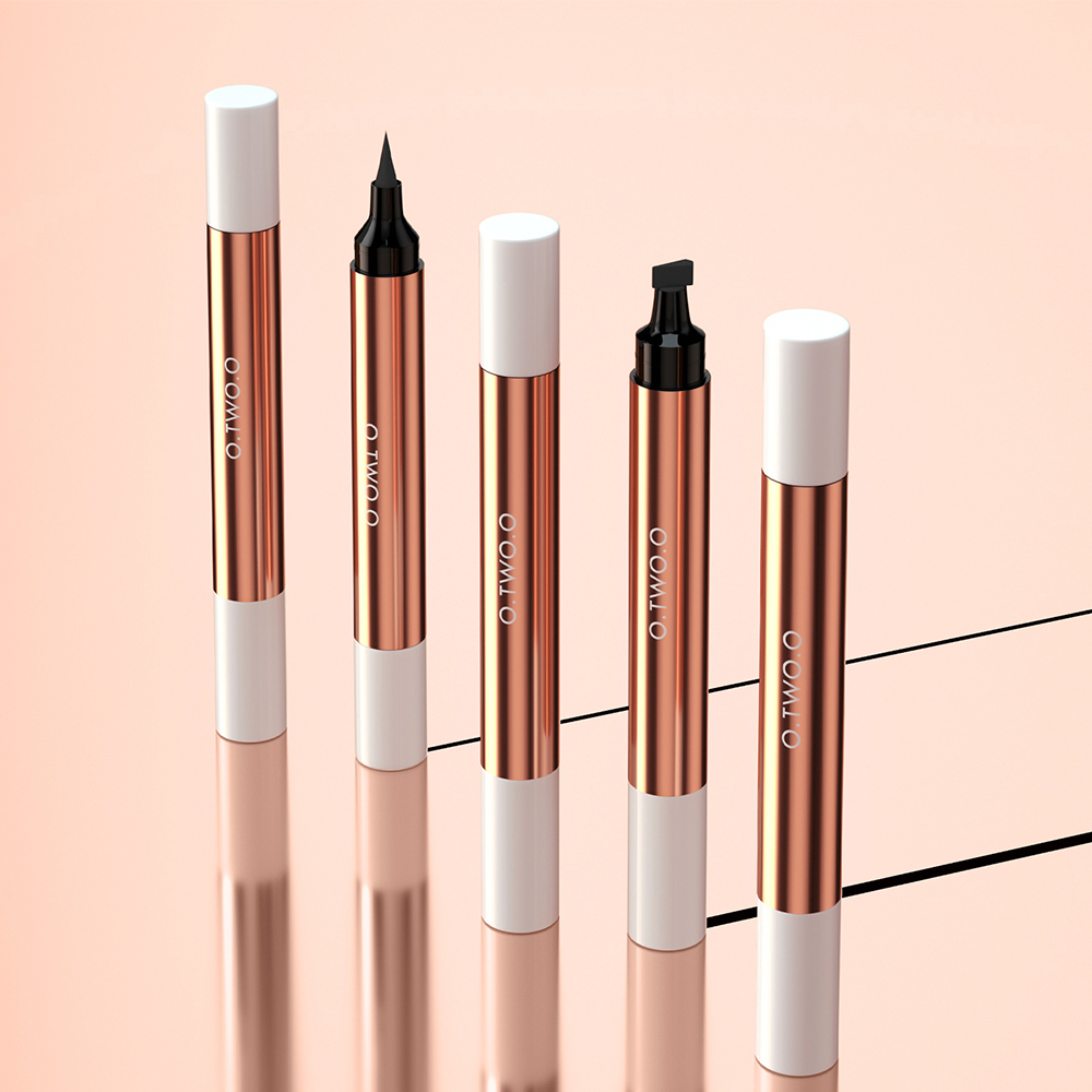 Cat-Eye Stamp Wing Black 2 In 1 Liquid Miraculous Eye Liner Pencil-O.TWO.O PH