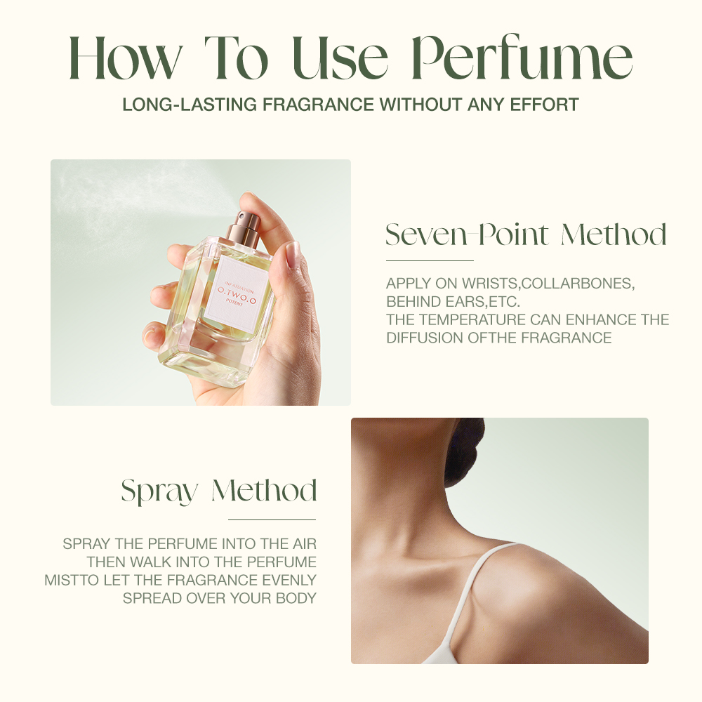 Perfume Long Lasting 12H Woody floral Citrus Peach Tuberose Jasmine Sandalwood 50ML-O.TWO.O PH