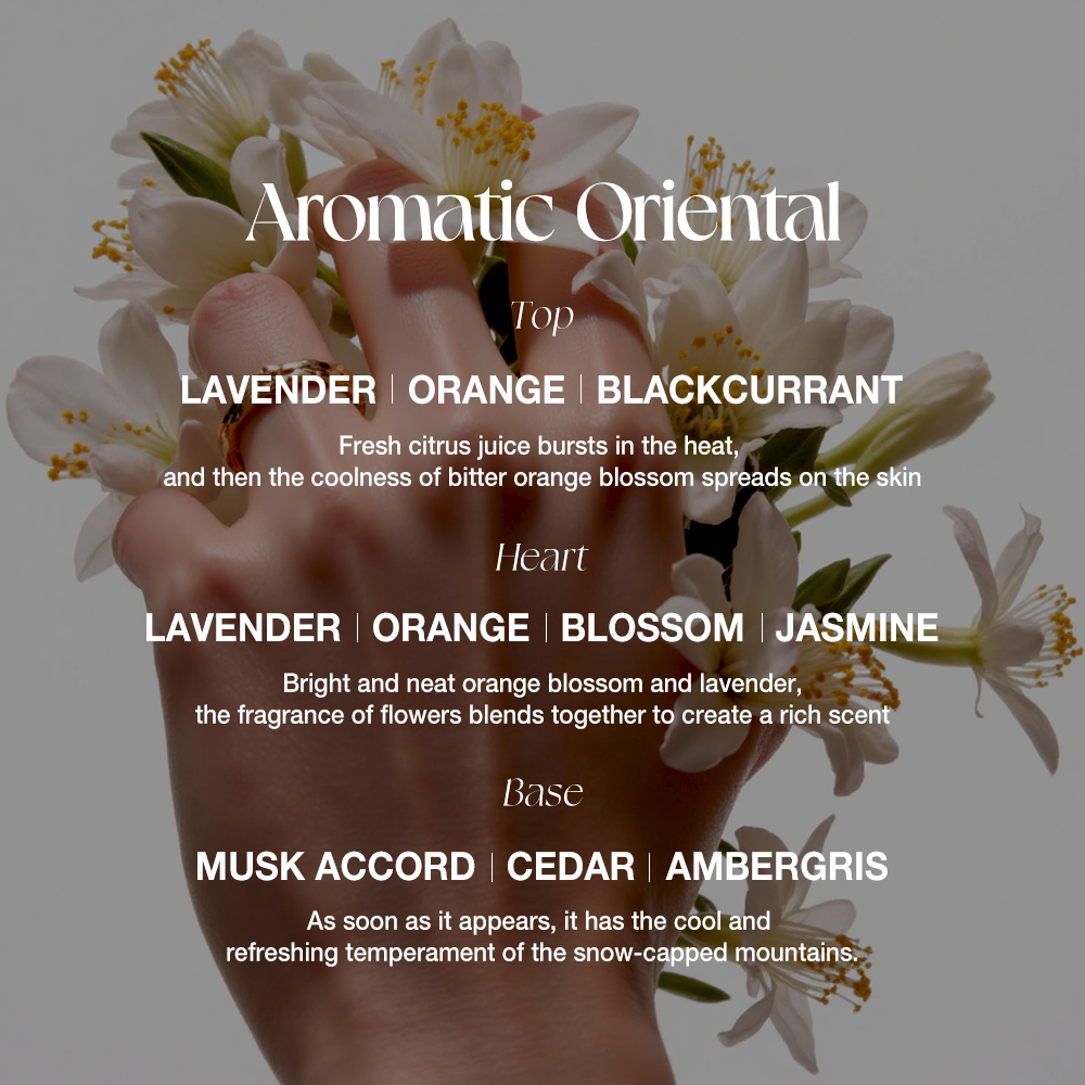 Perfume Long Lasting 12H Aromatic Oriental Lavender Orange Cedar Ambergris 50ML-O.TWO.O PH