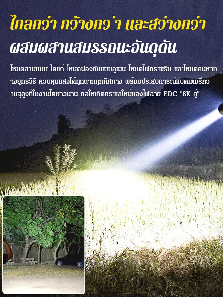 ไฟฉายขนาดเล็กสำหรับป้องกันตัวและใช้งานกลางแจ้ง