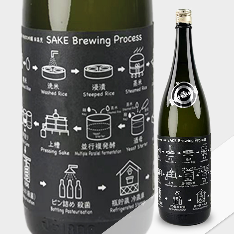 Hitakami Junmai Daiginjo Nakadori Flow Chart Label【日高見 純米大吟醸 中取り フローチャートラベル】