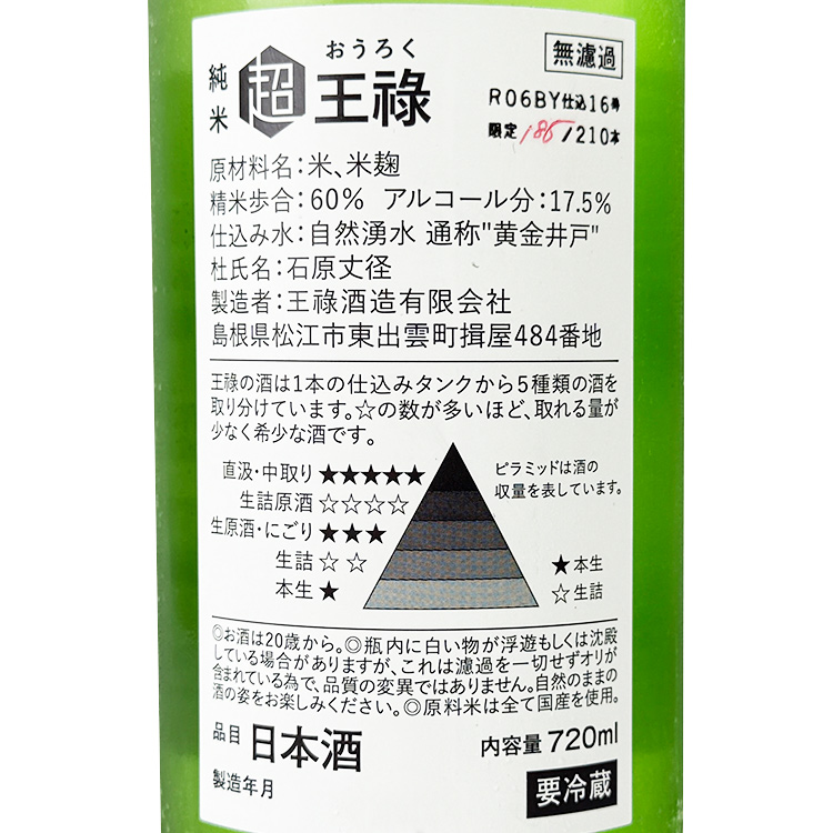 Cho Ouroku Jikagumi【超 王祿 直汲み】