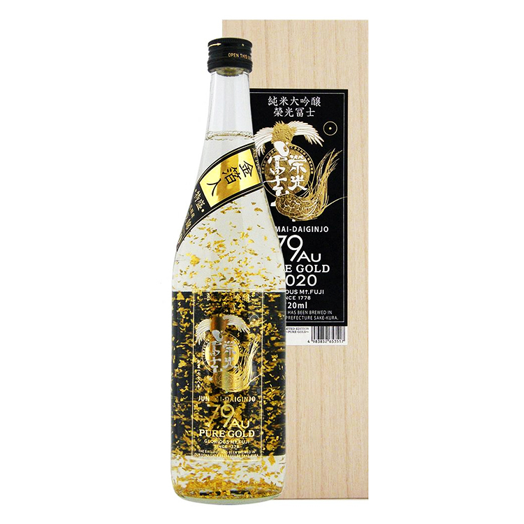 EikoFuji 79 Au Pure Gold Junmai Daiginjo Hattan Nishiki【栄光冨士 純米大吟醸 79Au～PURE GOLD 八反錦 金箔入れ】