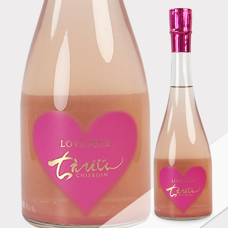 Chiebijin Junmai Love Pink Rose Temptation Origarami Namzake	 【ちえびじん 純米酒 Love Pink ～ロゼの誘惑～ おりがらみ生酒】