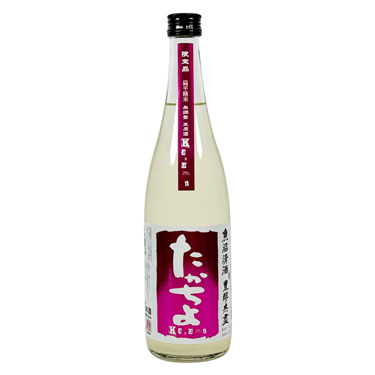 Takachiyo Houjunmujin Kasumi Momo Label Muchosei Nama Genshu 【たかちよ 豊醇無盡 Kasumi 桃ラベル 無調整生原酒】