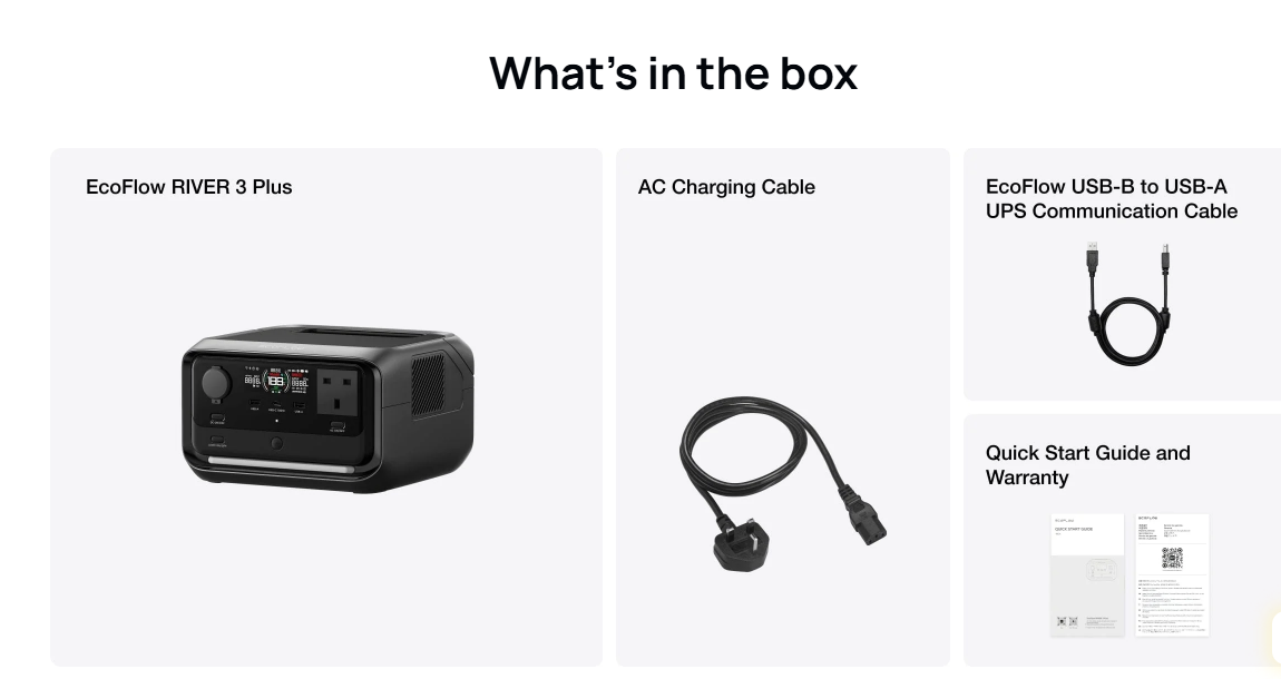 EcoFlow RIVER 3 Plus Portable Power Station 286Wh